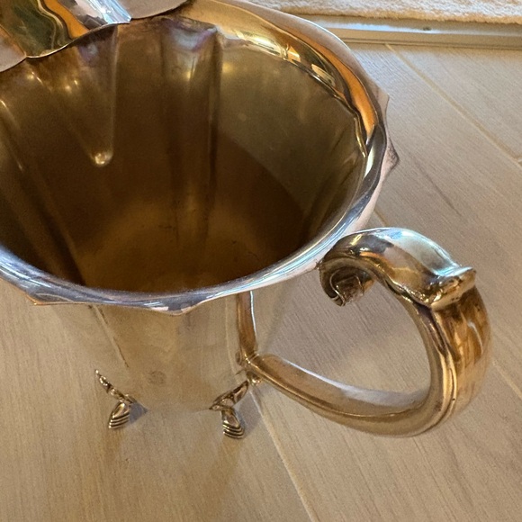 Vintage Elegant Silver on Copper Water Pitcher - Picture 3 of 6